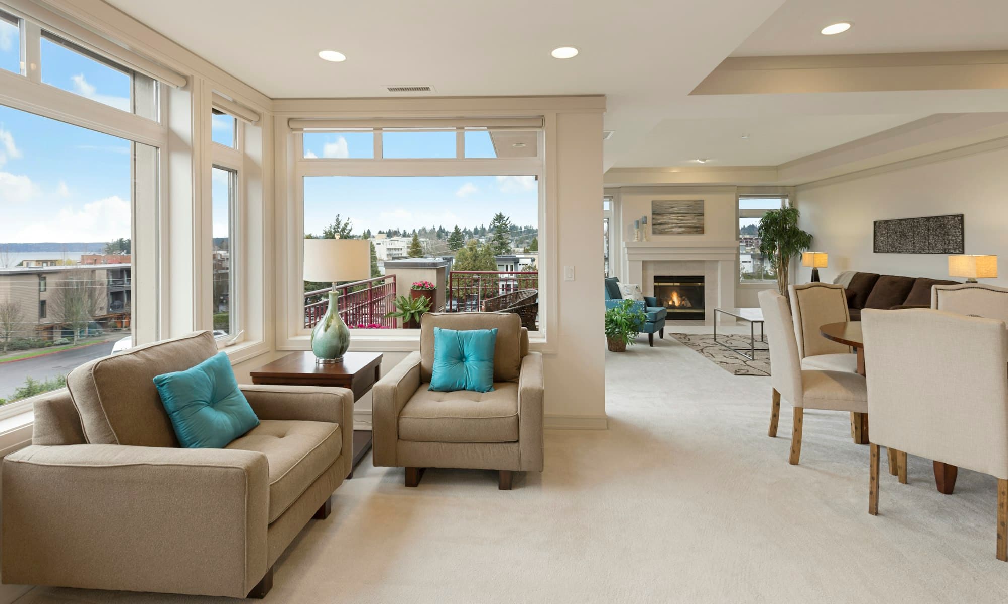 Freshly painted living room interior in Minneapolis, MN
